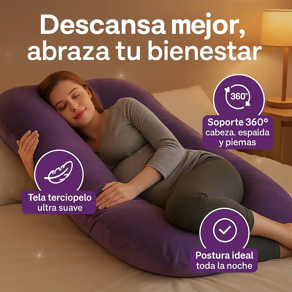 DreamBody® Almohada de Embarazo – Descansa mejor, abraza tu bienestar