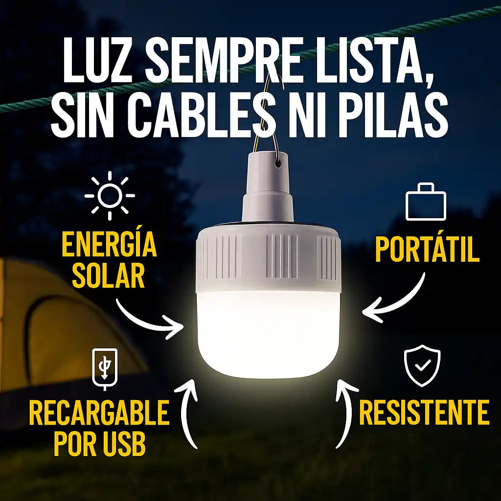 SolarBright® – Bombillo Solar Recargable
