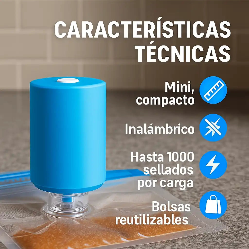 Siolite® – Sellador al Vacío Mini | Conserva tus alimentos 5 veces más frescos