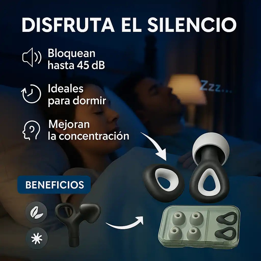 WavPro® Tapones Antiruido – Duerme, trabaja y viaja sin interrupciones