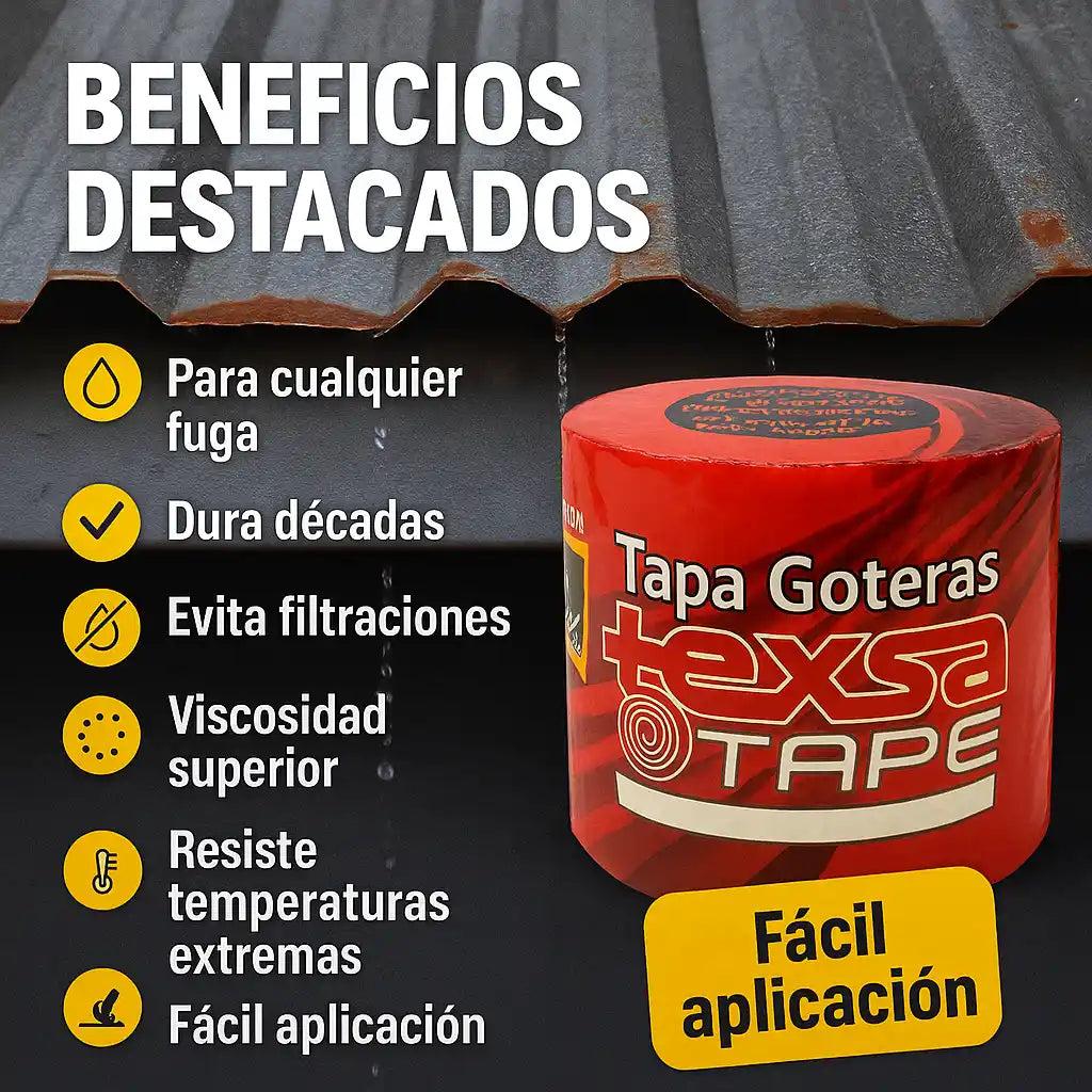 SealPro® Cinta Impermeabilizante – Repara goteras fácil y rápido