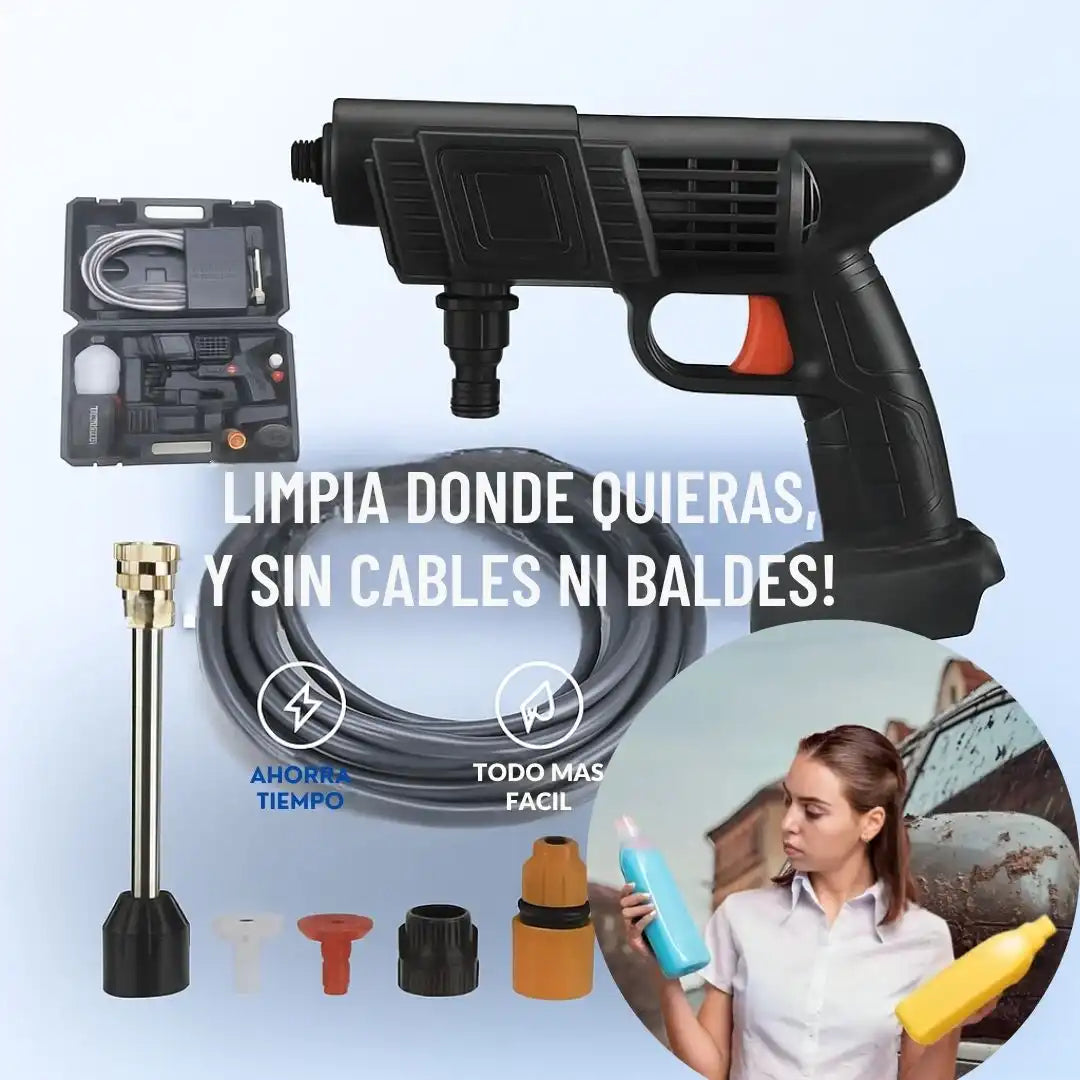 PowerWash® | Hidrolavadora Inalámbrica de Alta Presión ✨Limpia como un profesional, ¡sin cables y en minutos!