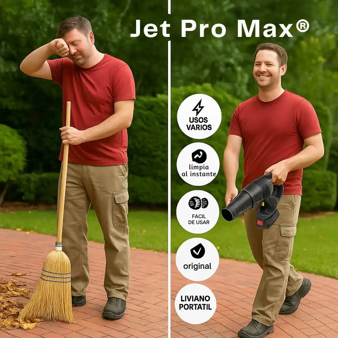Jet Pro Max® – Soplador Inalámbrico Eléctrico Potencia sin cables para limpiar en segundos