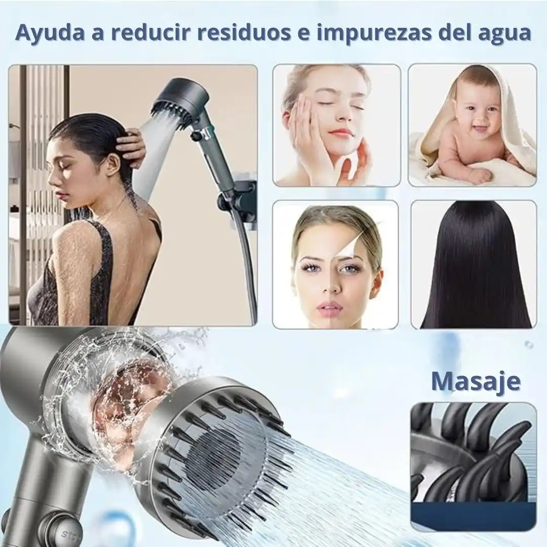 PowerShower™ – Cabezal de Ducha de Alta Presión con Filtro Purificador