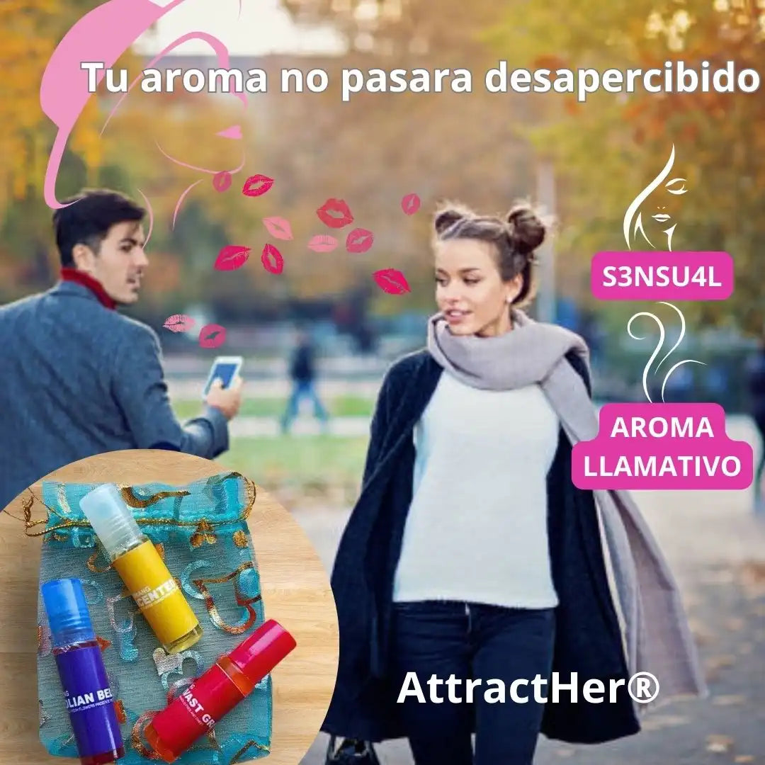 AttractHer® | Perfume con Feromonas para Mujer – Aumenta tu atractivo natural al instante
