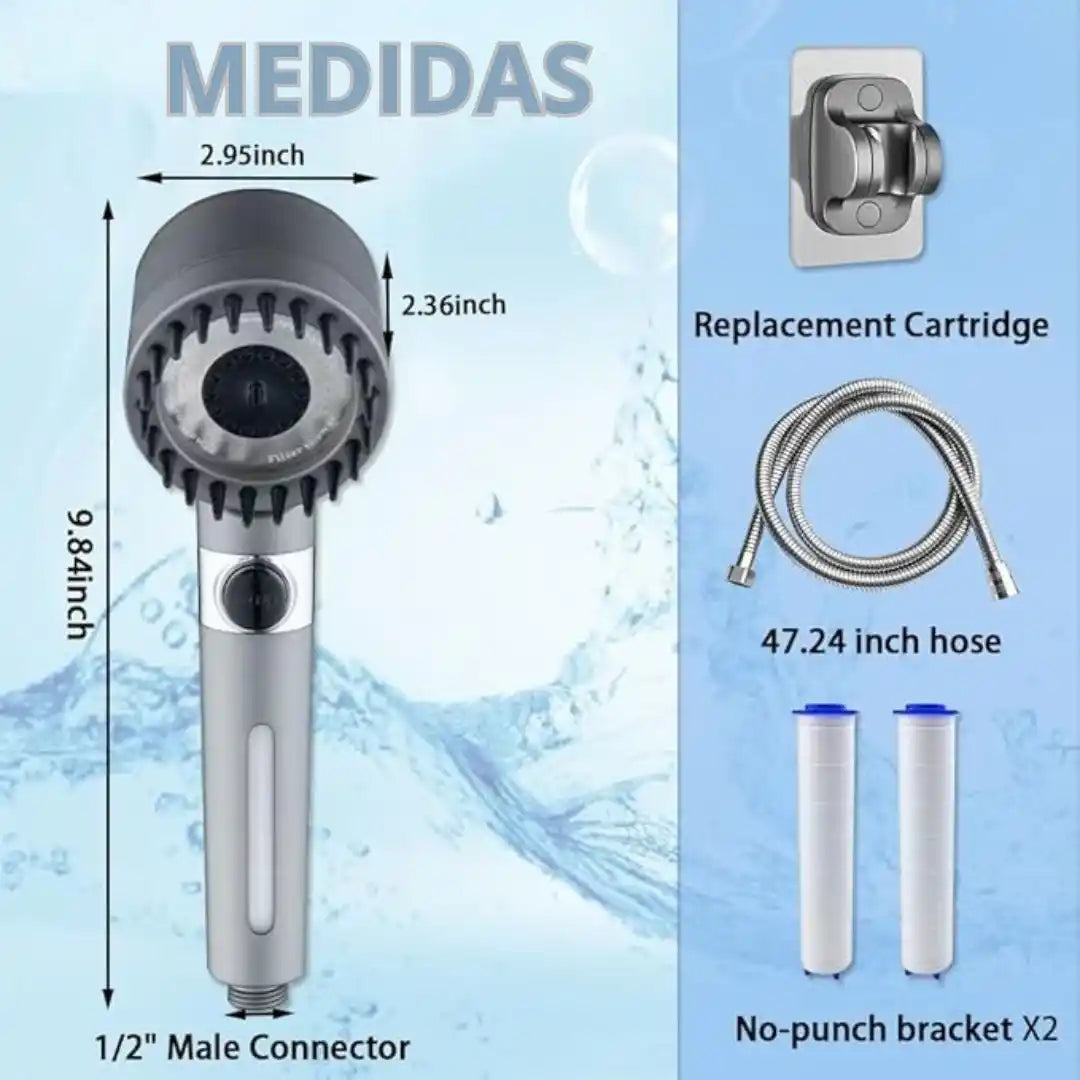 PowerShower™ – Cabezal de Ducha de Alta Presión con Filtro Purificador