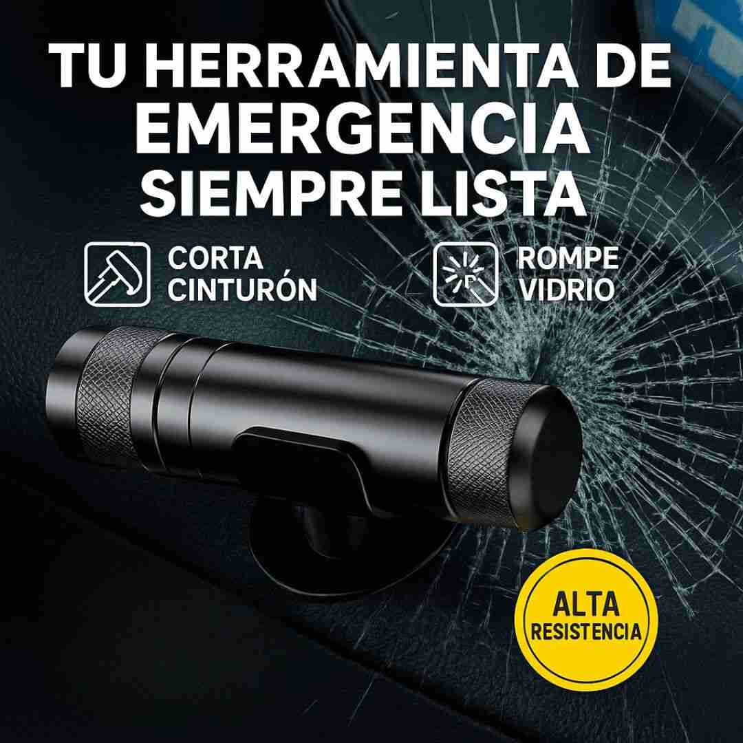 SafeBreak® –Martillo Rompe Vidrios | Escapa Rápido en Emergencias