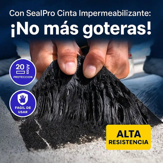 SealPro® Cinta Impermeabilizante – Repara goteras fácil y rápido