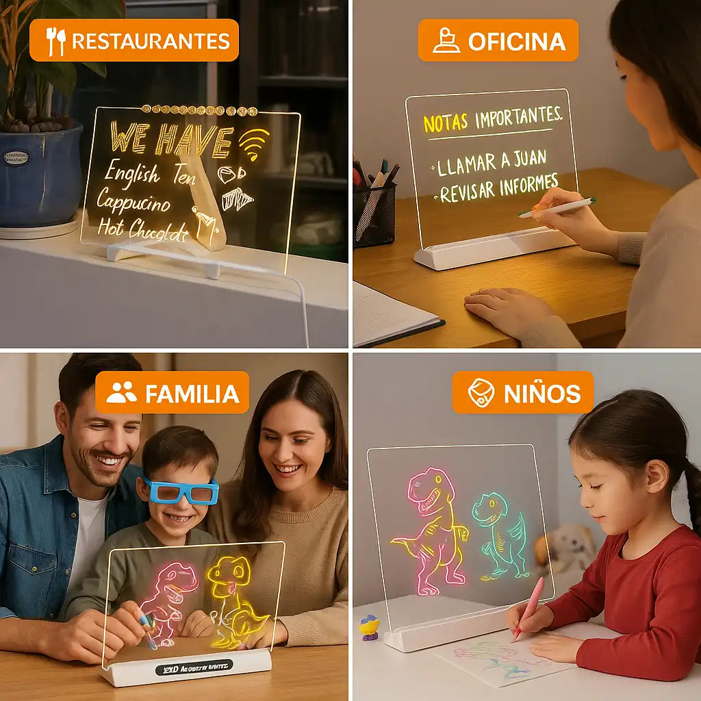 Magic Lumi Color® - Tablero 3D Multifuncional: Organiza, comunica y crea con estilo.