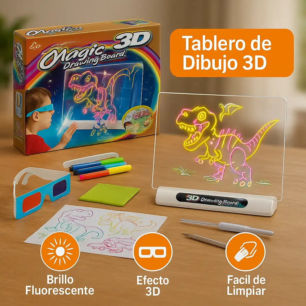 Magic Lumi Color® - Tablero 3D Multifuncional: Organiza, comunica y crea con estilo.