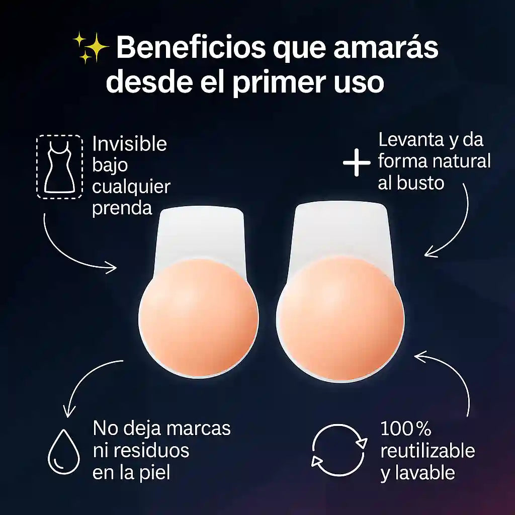 SilkyLift® Cubre Pezones Levanta Senos – Libertad y realce en segundos