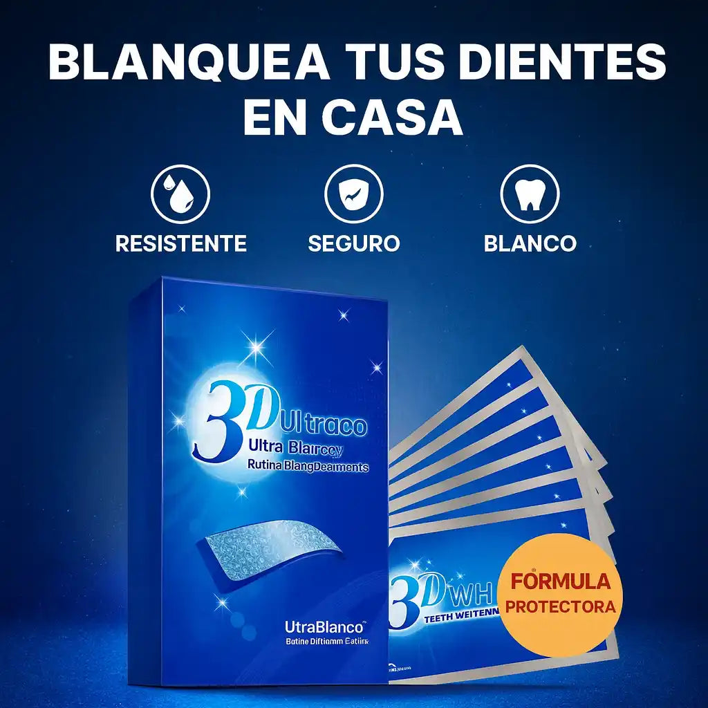 Smile3D™ Bandas Blanqueadoras – Blanco Radiante en casa