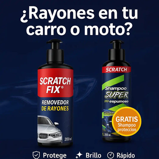 ScratchFix® – Removedor de Rayones para Carro y Moto + Shampoo Gratis