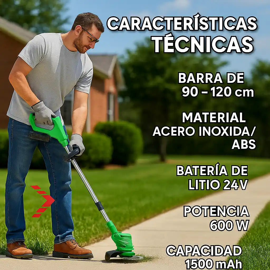 GreenCut® – Guadaña Podadora Inalámbrica 2 en 1