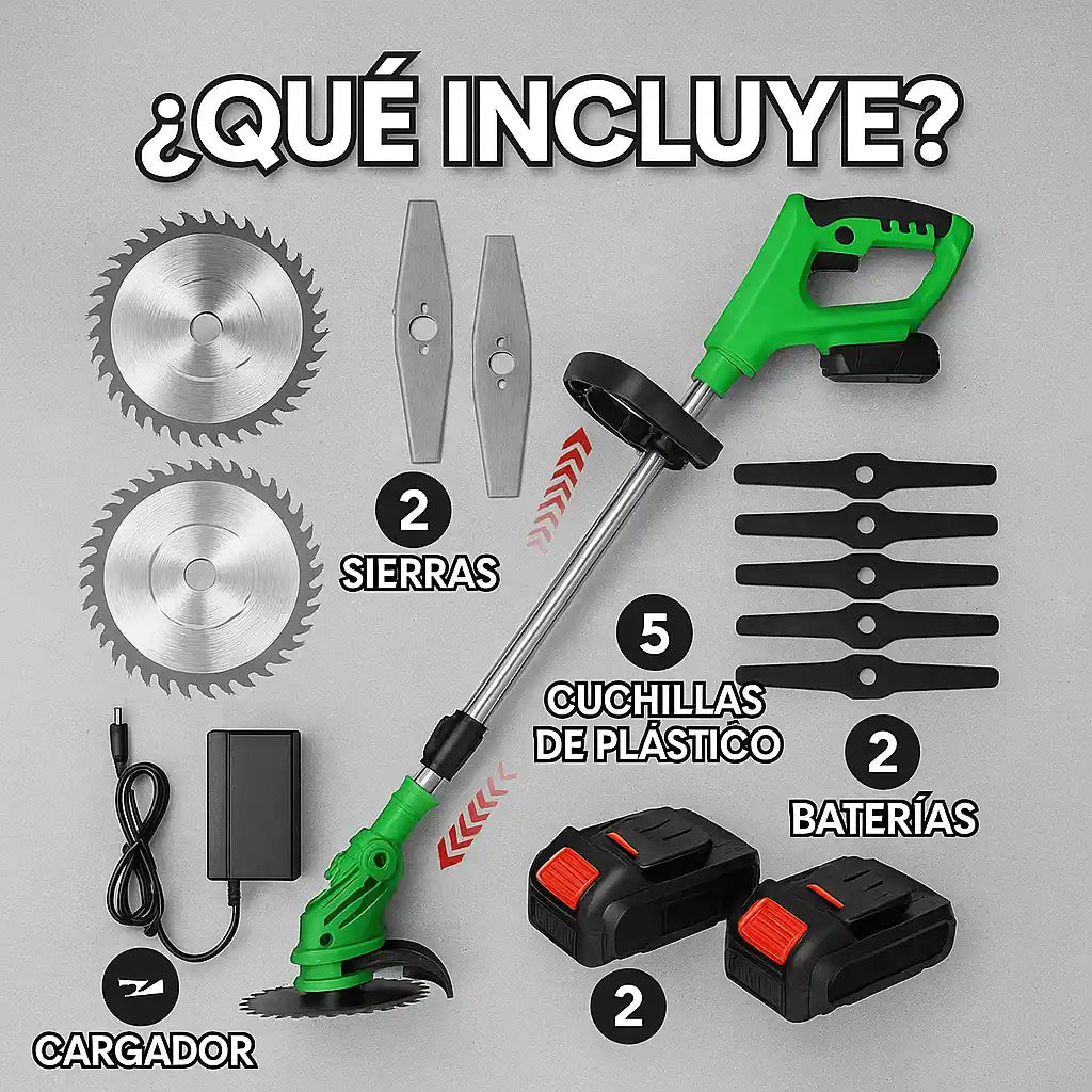 GreenCut® – Guadaña Podadora Inalámbrica 2 en 1