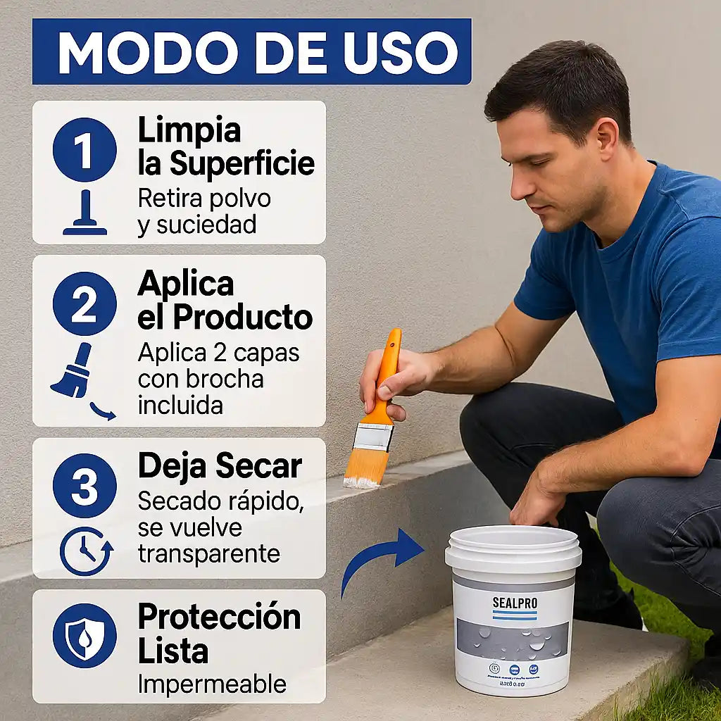 SealPro® – Sellador impermeabilizante | Sella grietas y protege tu hogar por años.