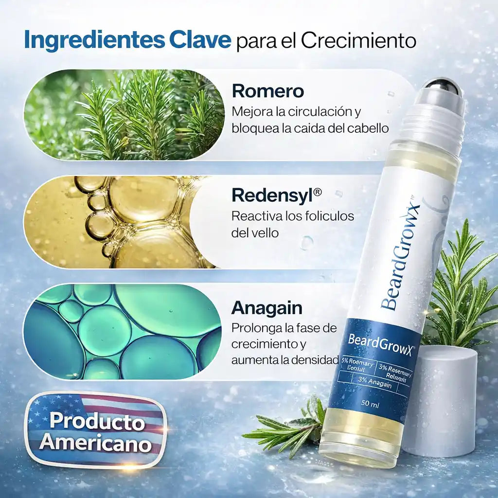 BeardGrowX™ –  Bodywise Activador Capilar Roll-On