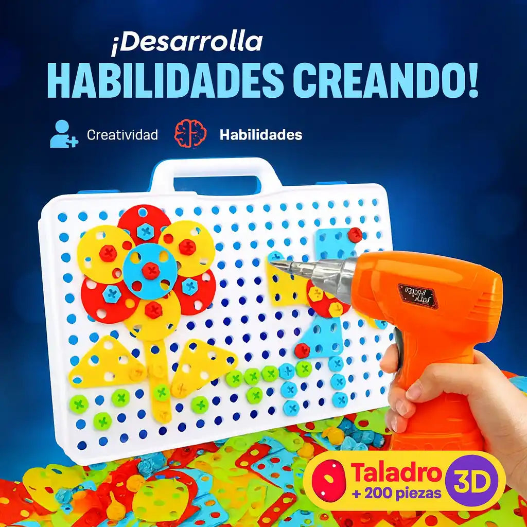 BuildMaster® Caja de Herramientas 3D – Juego educativo de taladro