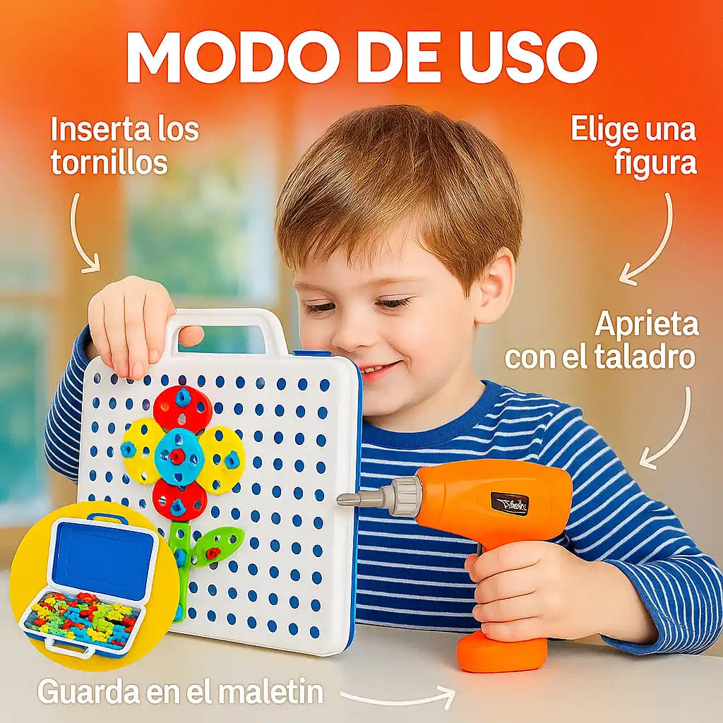 BuildMaster® Caja de Herramientas 3D – Juego educativo de taladro