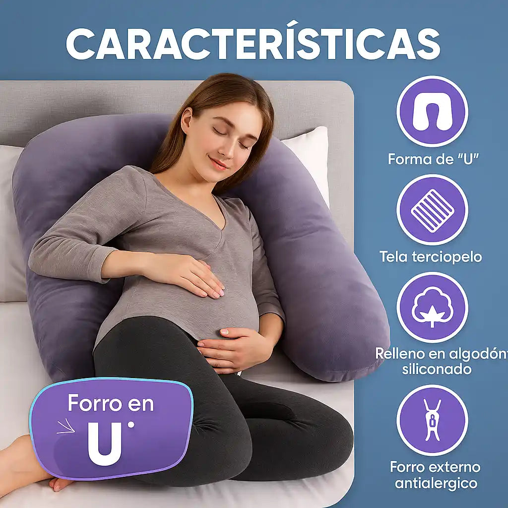 DreamBody® Almohada de Embarazo – Descansa mejor, abraza tu bienestar
