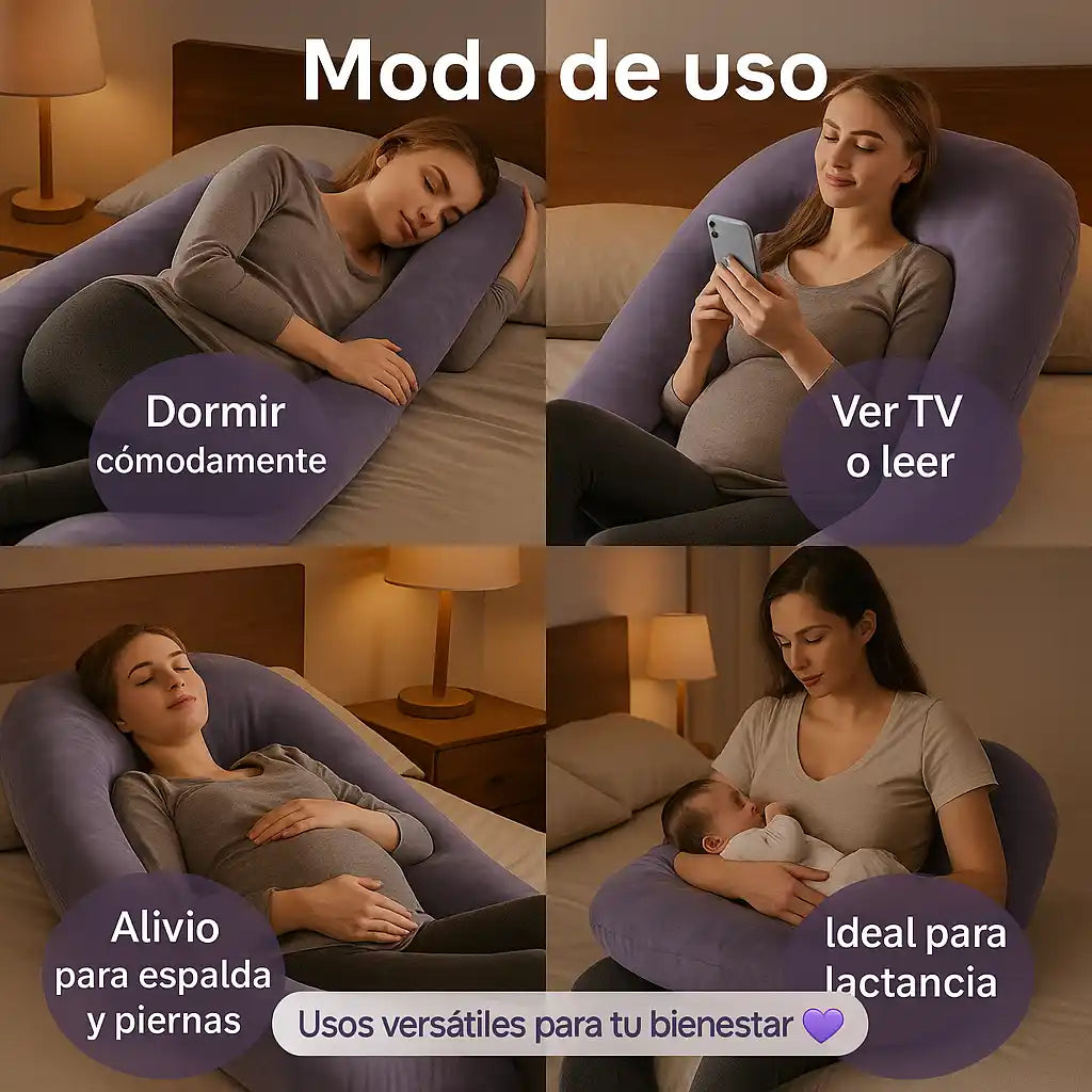 DreamBody® Almohada de Embarazo – Descansa mejor, abraza tu bienestar