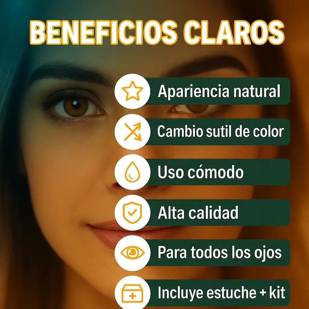AquaLens® – Lentes de contacto cosméticos con estuche | Mirada natural y profunda