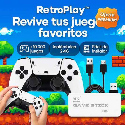 RetroPlay™ | Consola Retro Inalámbrica – Diversión sin cables, nostalgia sin límites