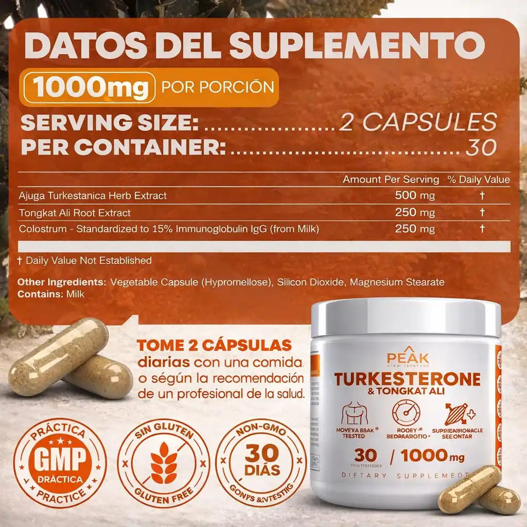 Turkesterona® en Cápsulas | Apoyo Natural para Fuerza y Masa Magra