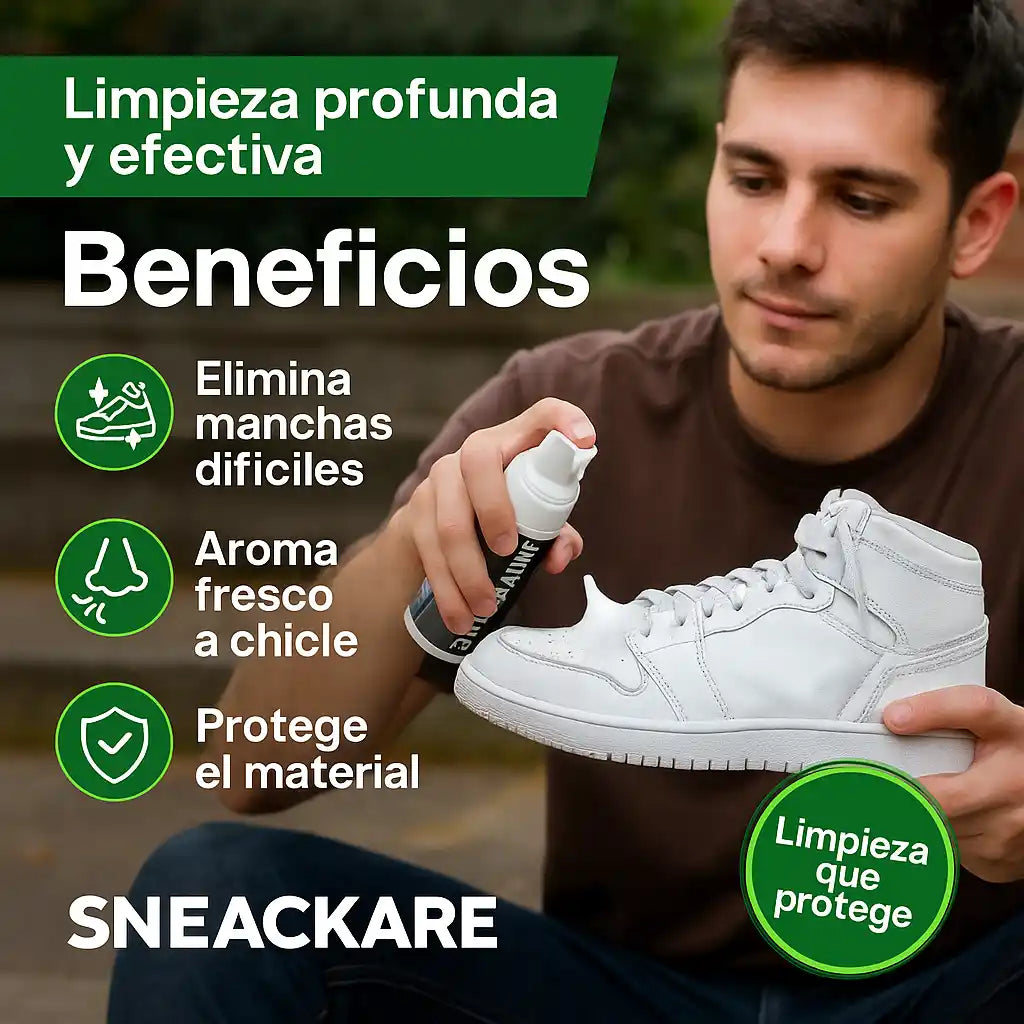 Sneackare® Espuma Limpia Tenis – Mantén tus zapatillas impecables