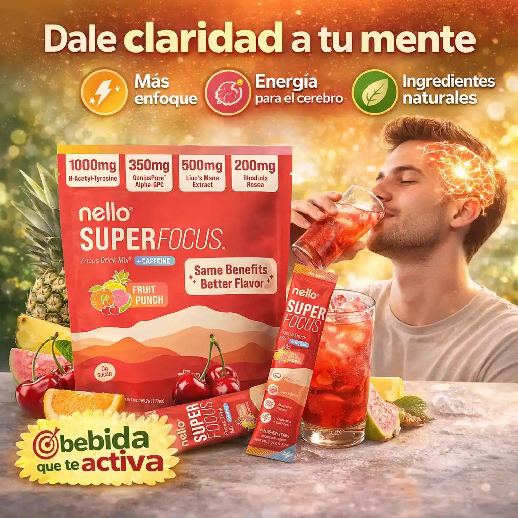 Nello® Super Focus – Enfoque Mental Avanzado con Energía Limpia