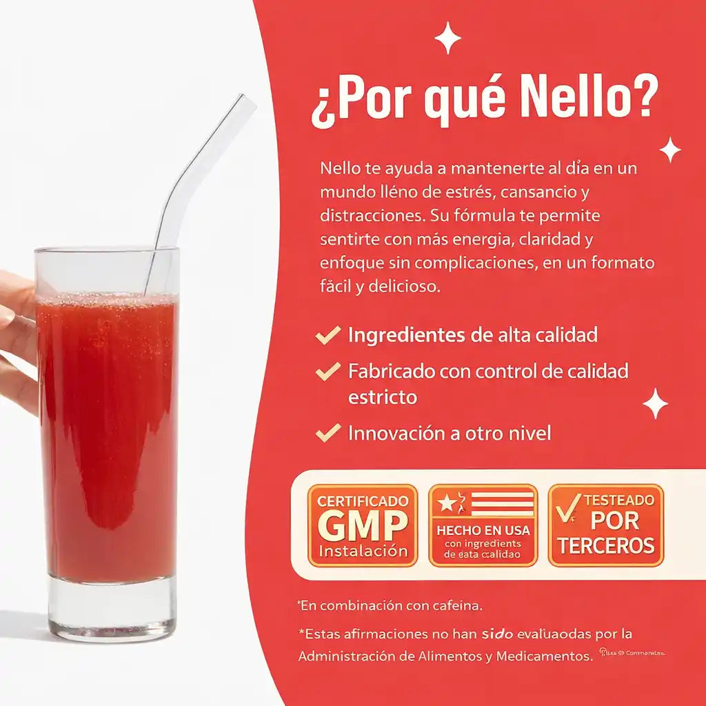 Nello® Super Focus – Enfoque Mental Avanzado con Energía Limpia