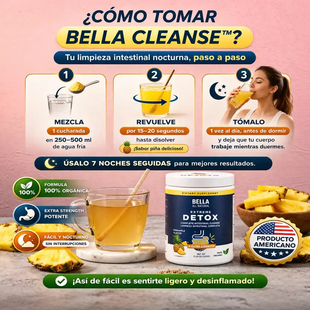 BellaCleanse™ Detox de Piña Limpieza intestinal que ayuda a desinflamar