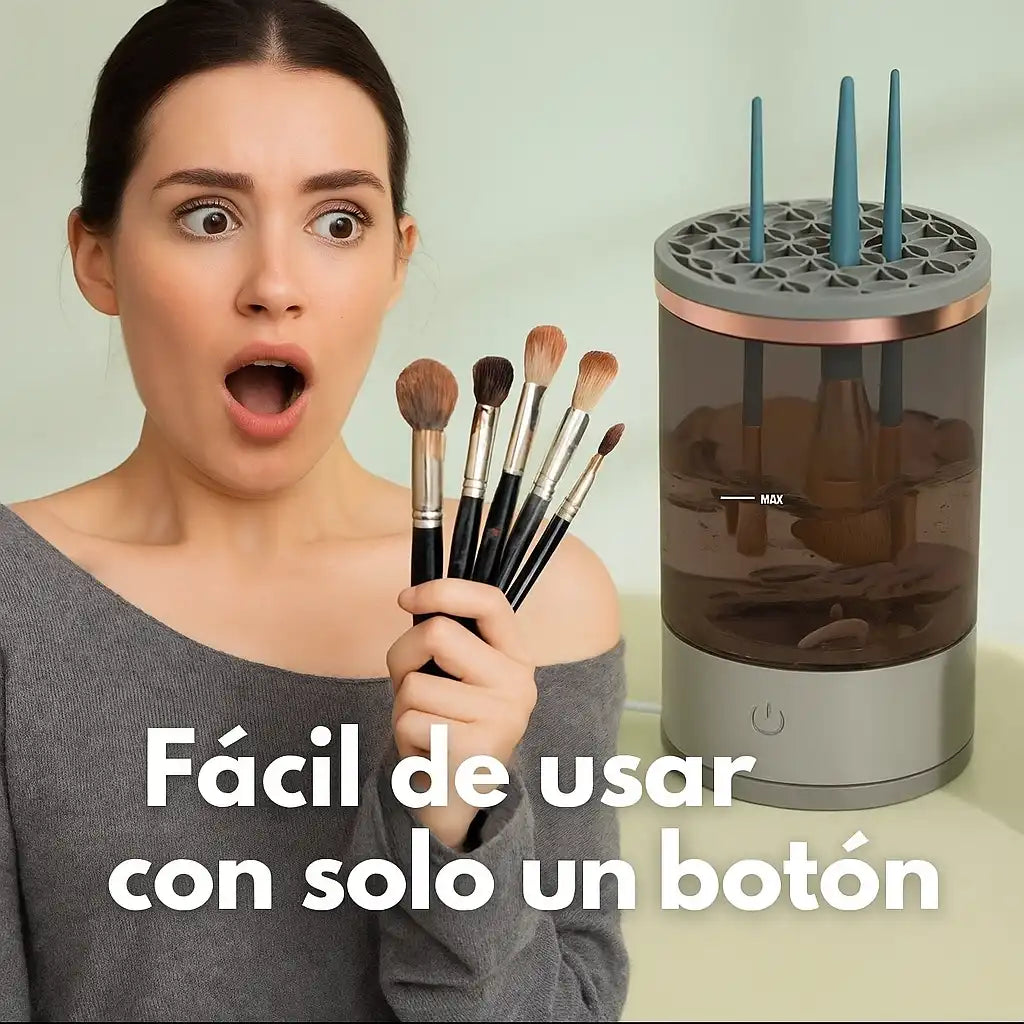 QuickClean® Lava Brochas Automático – Limpieza profunda y rápida en segundos