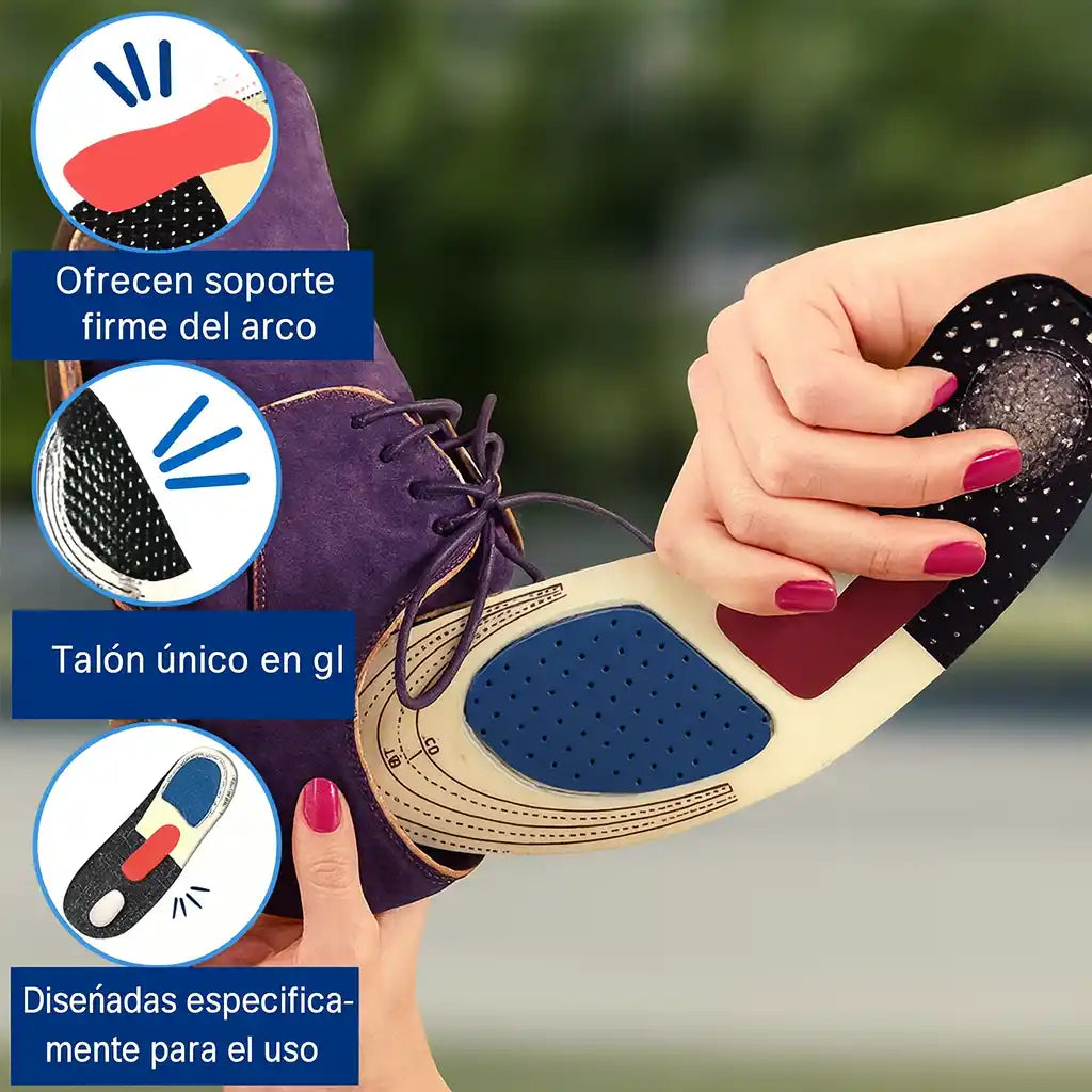 Paso Confort Plus™ (PAR) Plantillas Ortopédicas Deportivas