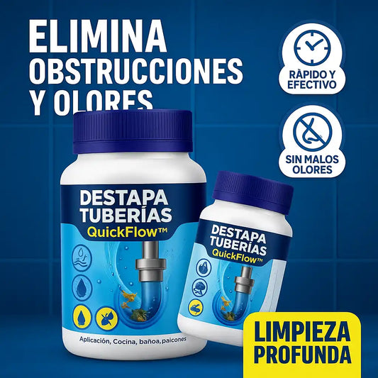 QuickFlow™ Destapa Tuberías – Limpieza profunda sin daño