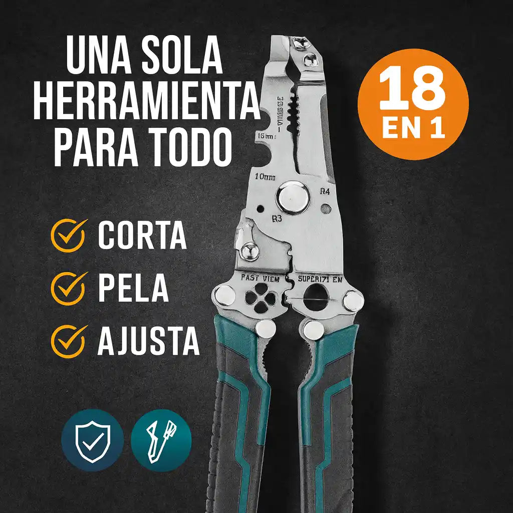 FixPro® Alicate Multifuncional 18 en 1 – Más trabajo en menos tiempo