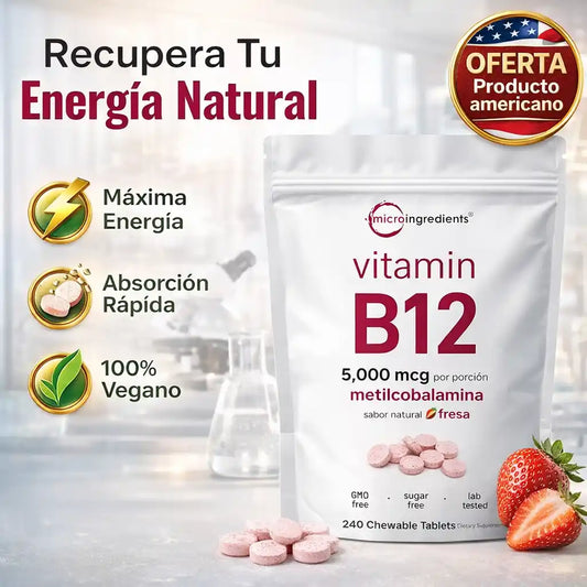 ENERGYBOOST™ Vitamina B12 Sublingual – Energía Real desde el Interior