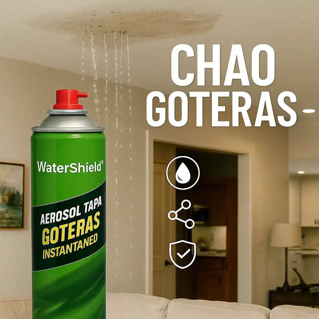 WaterShield® – Aerosol Tapa Goteras Instantáneo (750 ml)