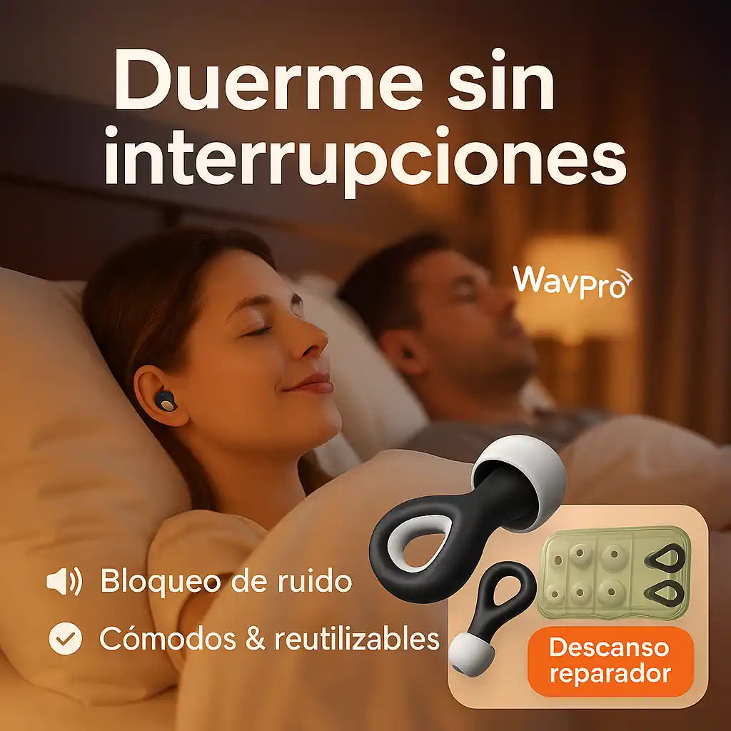 WavPro® Tapones Antiruido – Duerme, trabaja y viaja sin interrupciones