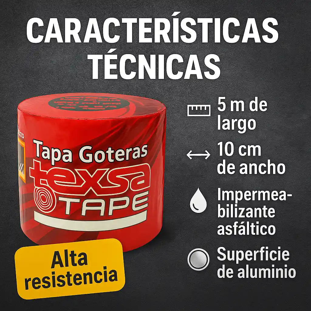 SealPro® Cinta Impermeabilizante – Repara goteras fácil y rápido