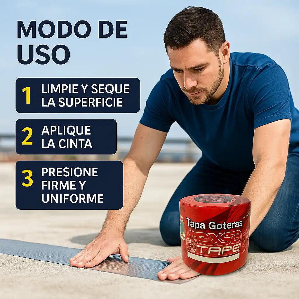SealPro® Cinta Impermeabilizante – Repara goteras fácil y rápido
