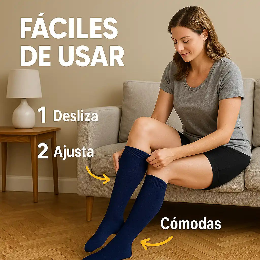ComfortLegs® – Medias de Compresión 15-20 mmHg | Alivio y Energía para tus Piernas