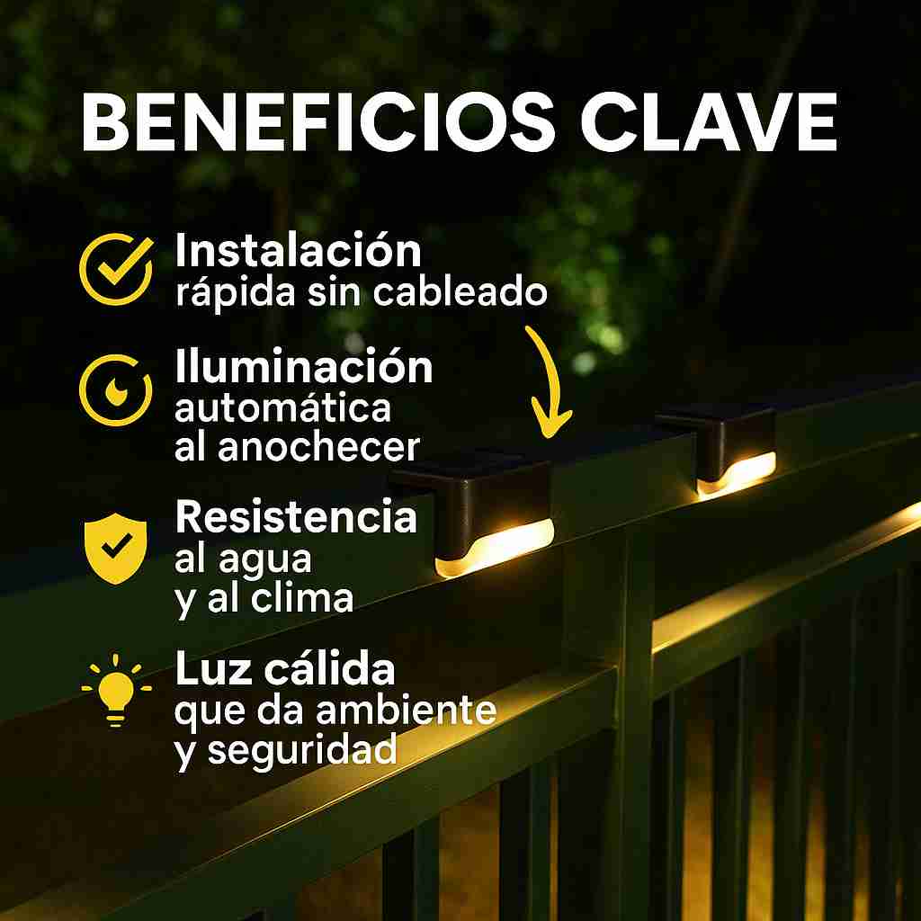 SunStep® – X4 Reflector Lampara Solar Recargable | Iluminación segura y sin cables