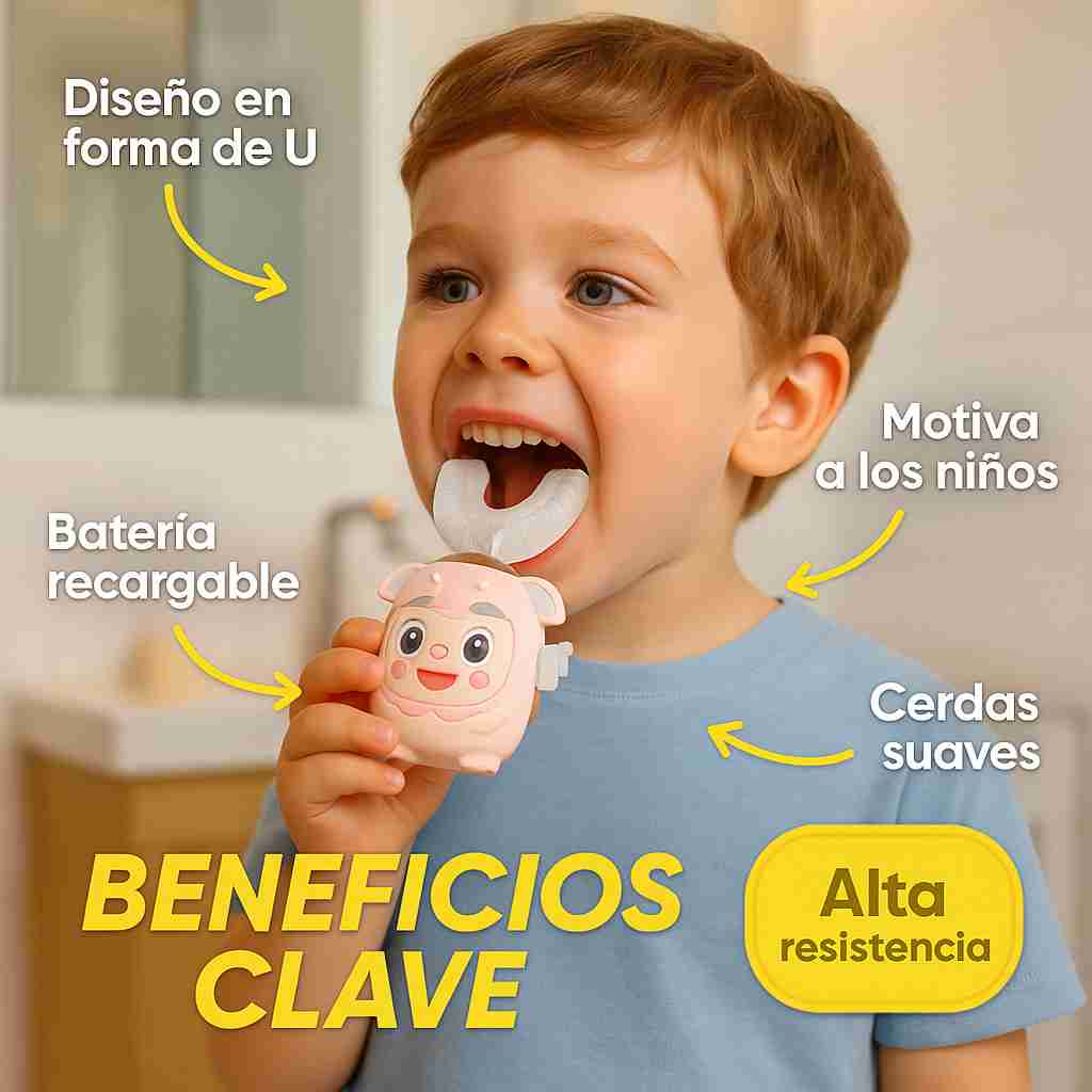 UBrush® – Cepillo Dientes Infantil Electrico | Limpieza fácil y divertida para tu pequeño