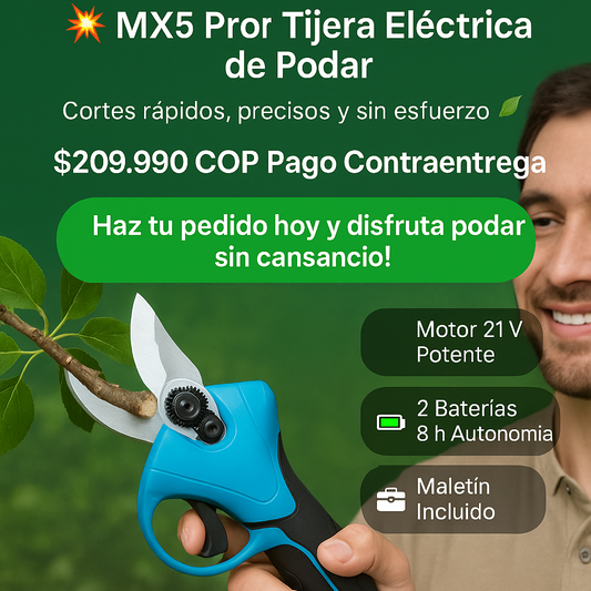 MX5 Pro ® Tijera Eléctrica de Podar Recargable