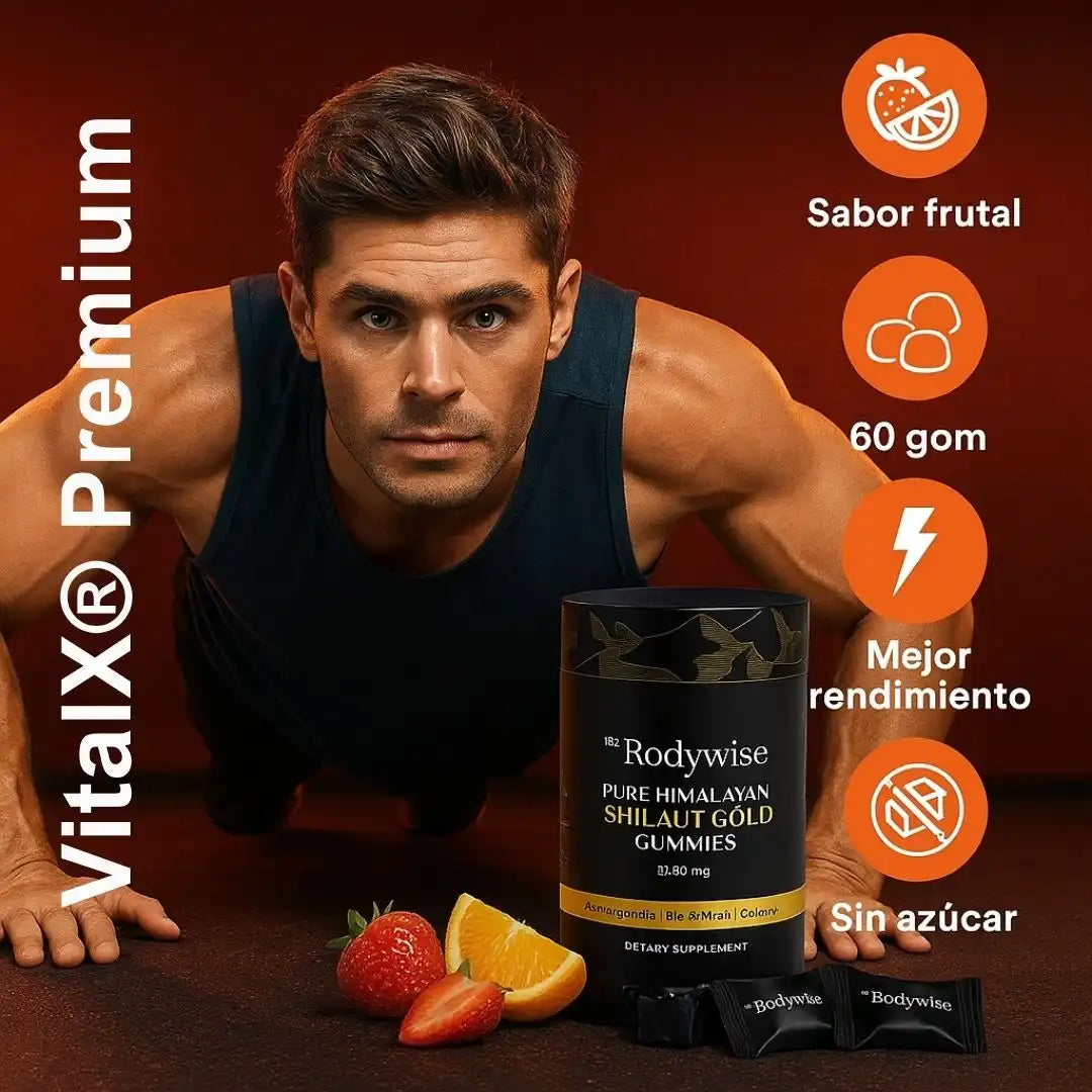 VitalX® Premium – Gomitas de Shilajit + Ashwagandha Energía natural en cada mordisco