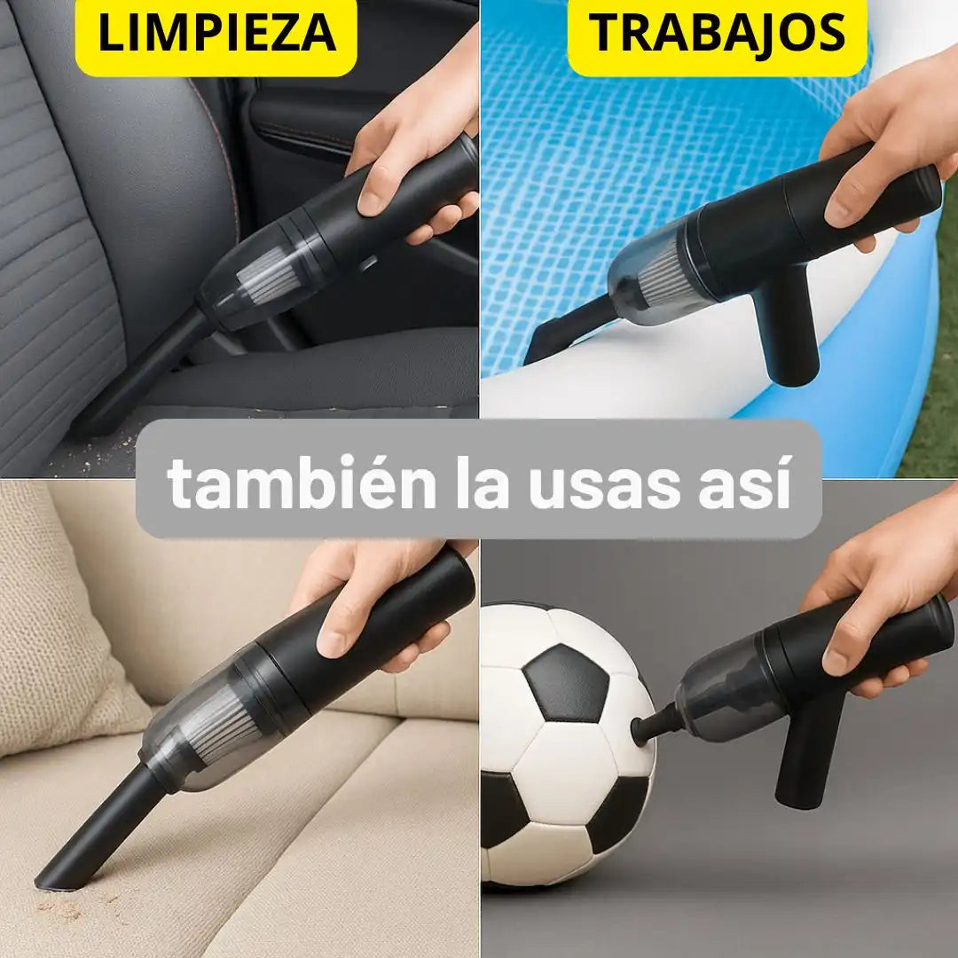 CleanJet™ Mini Aspiradora Recargable para Carro y Hogar — Limpieza Potente en Cualquier Lugar