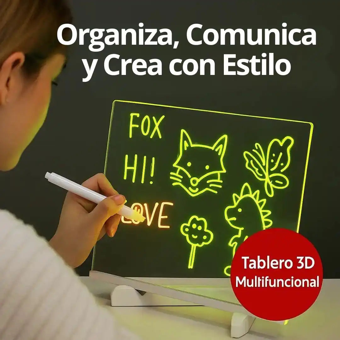 Magic Lumi Color® - Tablero 3D Multifuncional: Organiza, comunica y crea con estilo.