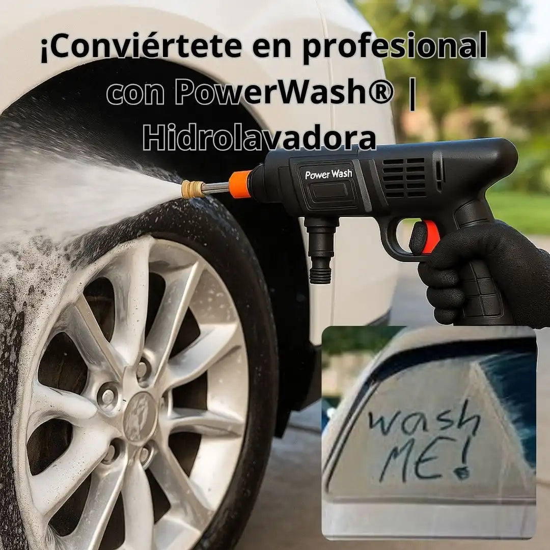PowerWash® | Hidrolavadora Inalámbrica de Alta Presión ✨Limpia como un profesional, ¡sin cables y en minutos!