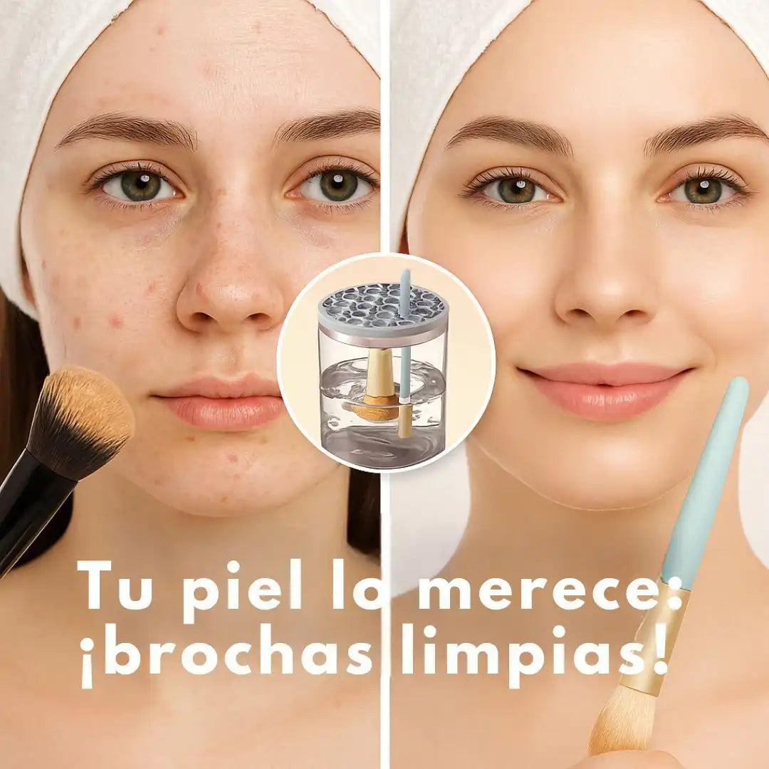 QuickClean® Lava Brochas Automático – Limpieza profunda y rápida en segundos